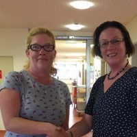 Testimonial durch Bianca Klotz (42, links im Bild)